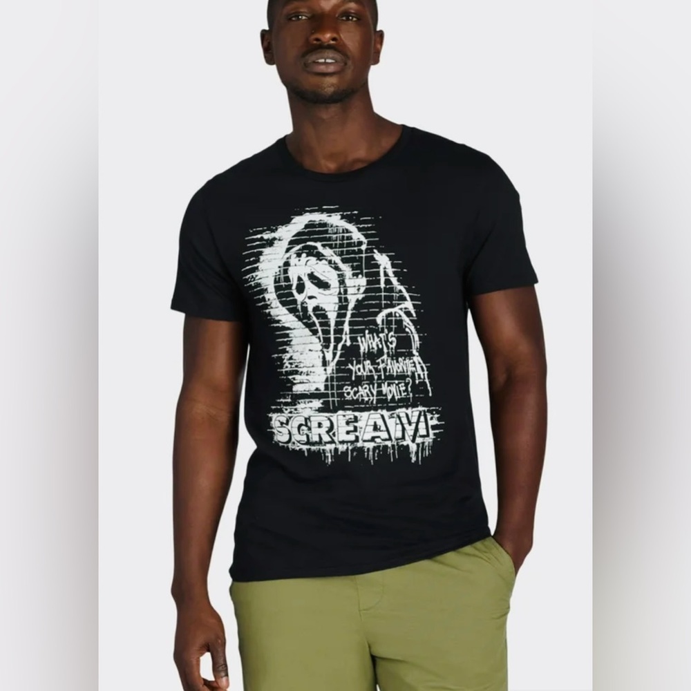 Scream Men's BLACK  Ghostface Graphic Tee, 
Size: MED